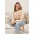 ZWILLINGSHERZ Hoodie "Paillette Love is all you need" - Beige XXL