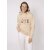 ZWILLINGSHERZ Hoodie "Paillette Love is all you need" - Beige XXL