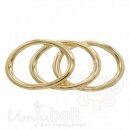 Gürtelschnalle OVAL RINGS gold