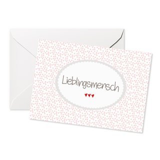 Doppelkarte LIEBLINGSMENSCH rosa