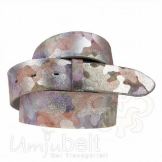 UMJUBELT Wechselgürtel für Wechselschnalle SPRINGTIME silber/bunt 100