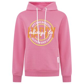 ZWILLINGSHERZ Hoodie "Always be happy" - Pink