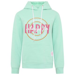 ZWILLINGSHERZ Hoodie "Always be happy" - Mint