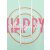 ZWILLINGSHERZ Hoodie "Always be happy" - Mint