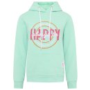 ZWILLINGSHERZ Hoodie "Always be happy" - Mint L