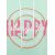 ZWILLINGSHERZ Hoodie "Always be happy" - Mint XL