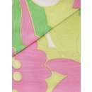 ZWILLINGSHERZ Nachhaltiges Dreieckstuch "Abstraktes Blumenmuster - Grün/Pink