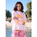 MISS GOODLIFE - Roundneck Double Namasté Sweatpullover - rose/neonorange/neonpink L / 40