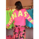 MISS GOODLIFE - Roundneck Double Namasté Glitter - Neonpink