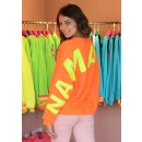 MISS GOODLIFE - Roundneck Double Namasté Glitter - Neonorange