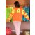 MISS GOODLIFE - Roundneck Double Namasté Glitter - Neonorange