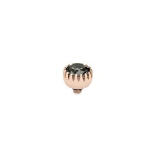 QUDO Ringaufsatz LONDON small roségold black diamond