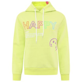 ZWILLINGSHERZ Hoodie "Happy Smiley" - Lime