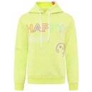 ZWILLINGSHERZ Hoodie "Happy Smiley" - Lime