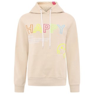 ZWILLINGSHERZ Hoodie "Happy Smiley" - Beige