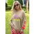 MISS GOODLIFE - Roundneck Double NAMASTÉ Strass - Sand/Neonpink