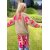 MISS GOODLIFE - Roundneck Double NAMASTÉ Strass - Sand/Neonpink XS / 34