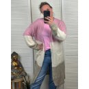 Strickjacke STOCKHOLM - Rosa-Creme-Beige