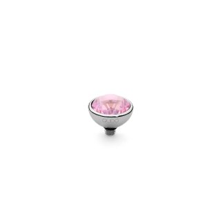 QUDO Ringaufsatz BOTTONE 10 mm silber LIGHT ROSE