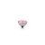 QUDO Ringaufsatz BOTTONE 10 mm silber LIGHT ROSE IGNITE