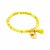 biba Armband Crystal mit goldfarbenem Anhänger u. Quaste - Gelb