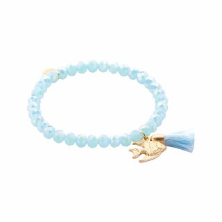 biba Armband Crystal mit goldfarbenem Anhänger u. Quaste - Mint