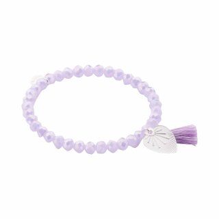 biba Armband Crystal mit silberfarbenem Anhänger u. Quaste - Flieder