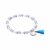 biba Armband Crystal mit silberfarbenem Anhänger u. Quaste - Hellblau Mix