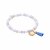 biba Armband Crystal mit goldfarbenem Anhänger u. Quaste - Hellblau