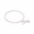 biba Armband Crystal mit silberfarbenem Anhänger u. Quaste - Weiß