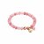 biba Armband Crystal mit goldfarbenem Anhänger - Rosa