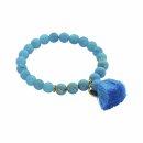 biba Armband Naturstein mit Quaste - Türkis