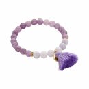 biba Armband Naturstein mit Quaste - Lila