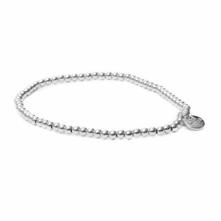 biba Armband Metall silber Perlen 3 mm