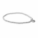 biba Armband Metall silber Perlen 3 mm
