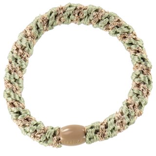 KKNEKKI Haargummi - Lind Green Beige Glitter