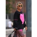MISS GOODLIFE - Roundneck Big Heart - black M / 38