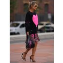 MISS GOODLIFE - Roundneck Big Heart - black M / 38