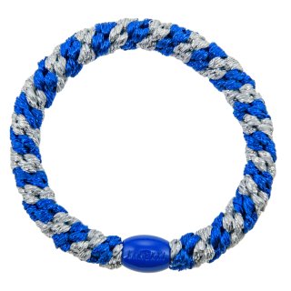 KKNEKKI Haargummi - Electric Blue Glitter Silver Glitter Stripe