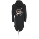 ZWILLINGSHERZ Hoodiemantel "Wild Strong Free" - Schwarz L