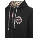 ZWILLINGSHERZ Hoodiemantel "Wild Strong Free" - Schwarz S