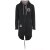 ZWILLINGSHERZ Hoodiemantel "Wild Strong Free" - Schwarz S