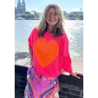 MISS GOODLIFE - Roundneck Big Heart - Neonpink XL / 44