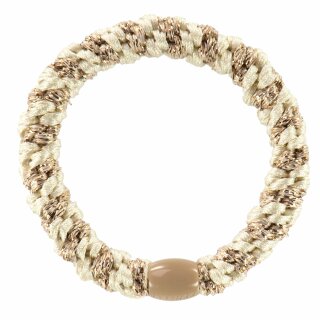 KKNEKKI Haargummi - Ivory Beige Glitter Stripe