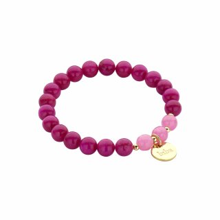 biba Armband Naturstein - Himbeere