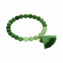biba Armband Naturstein mit Quaste - Grün