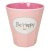 Becher klein BE HAPPY rosa