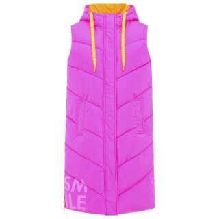 ärmellose Weste Takko Lange Steppweste Waistcoat Steppweste Rosa