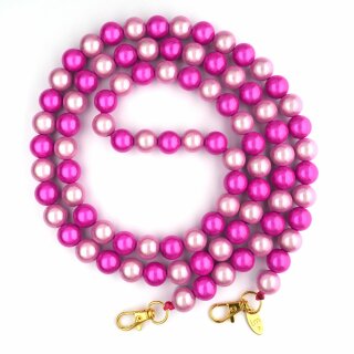 Handykette Perlen 14 mm mit Befestigungsteil - Rose/Fuchsia