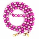 Handykette Perlen 14 mm mit Befestigungsteil - Rose/Fuchsia
